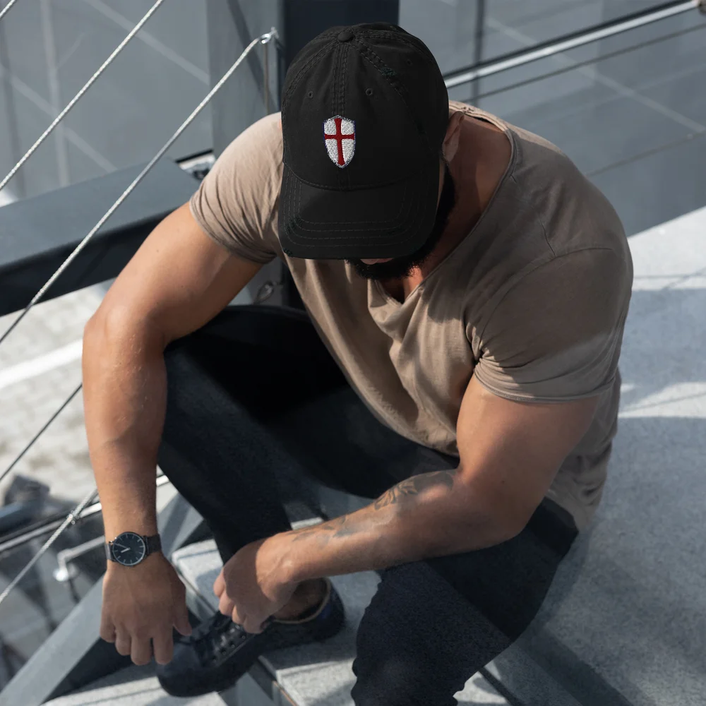 Roland's Shield Distressed Dad Hat